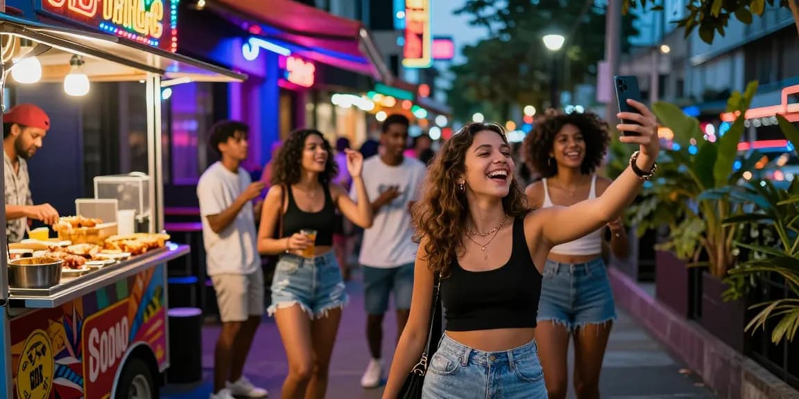 Exciting scene showcasing friends enjoying a lively entertainment venue, highlighting the vibrant 유흥사이트 atmosphere.