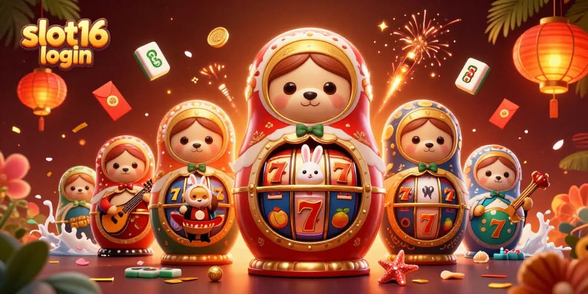 Engage in thrilling gameplay with slot16 login amid vibrant casino-themed characters and elements.