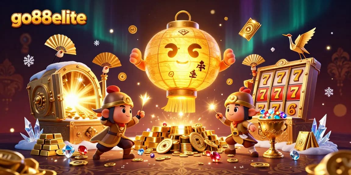 Experience the excitement of go88elite with vibrant spirits and gold treasures illuminating the casino!