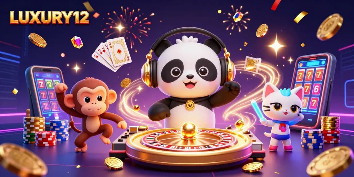LUXURY12 menawarkan sensasi putaran slot yang menyenangkan dengan karakter kartun 3D dalam suasana kasino.