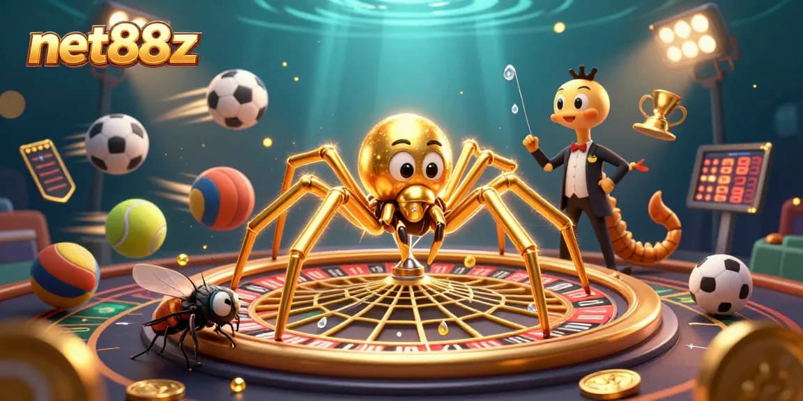 Place your bets with net88z in this vibrant, dynamic casino-themed illustration.