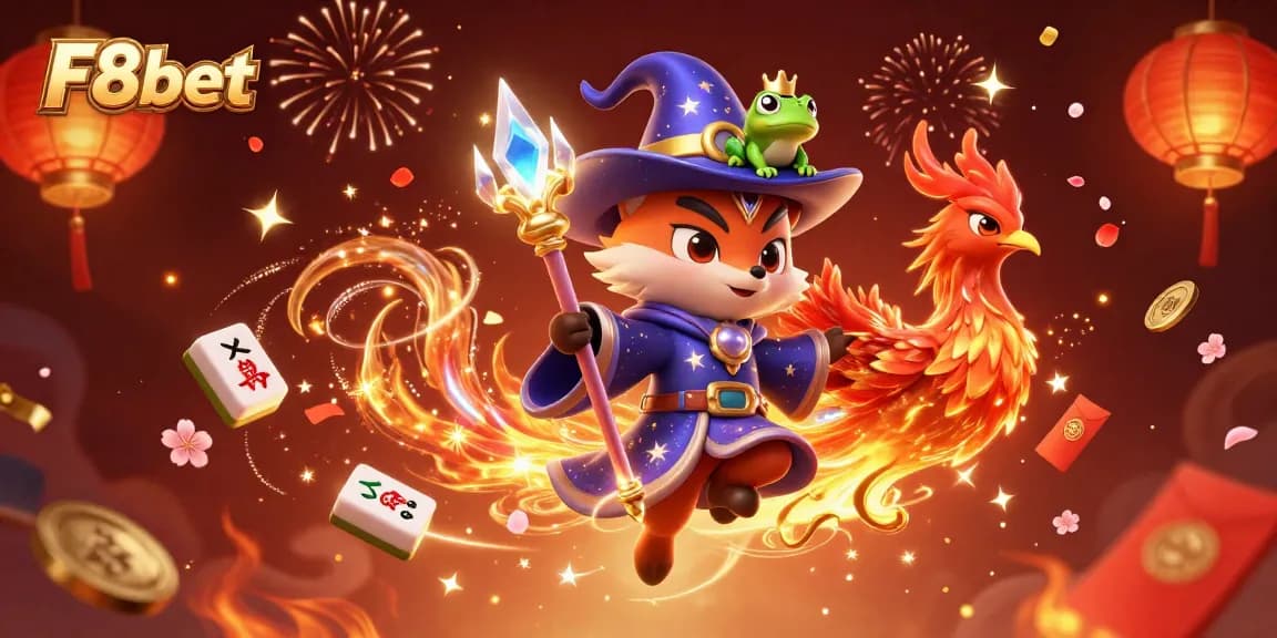 Engage in thrilling games at F8bet with a stunning 3D casino scene featuring enchanting characters.