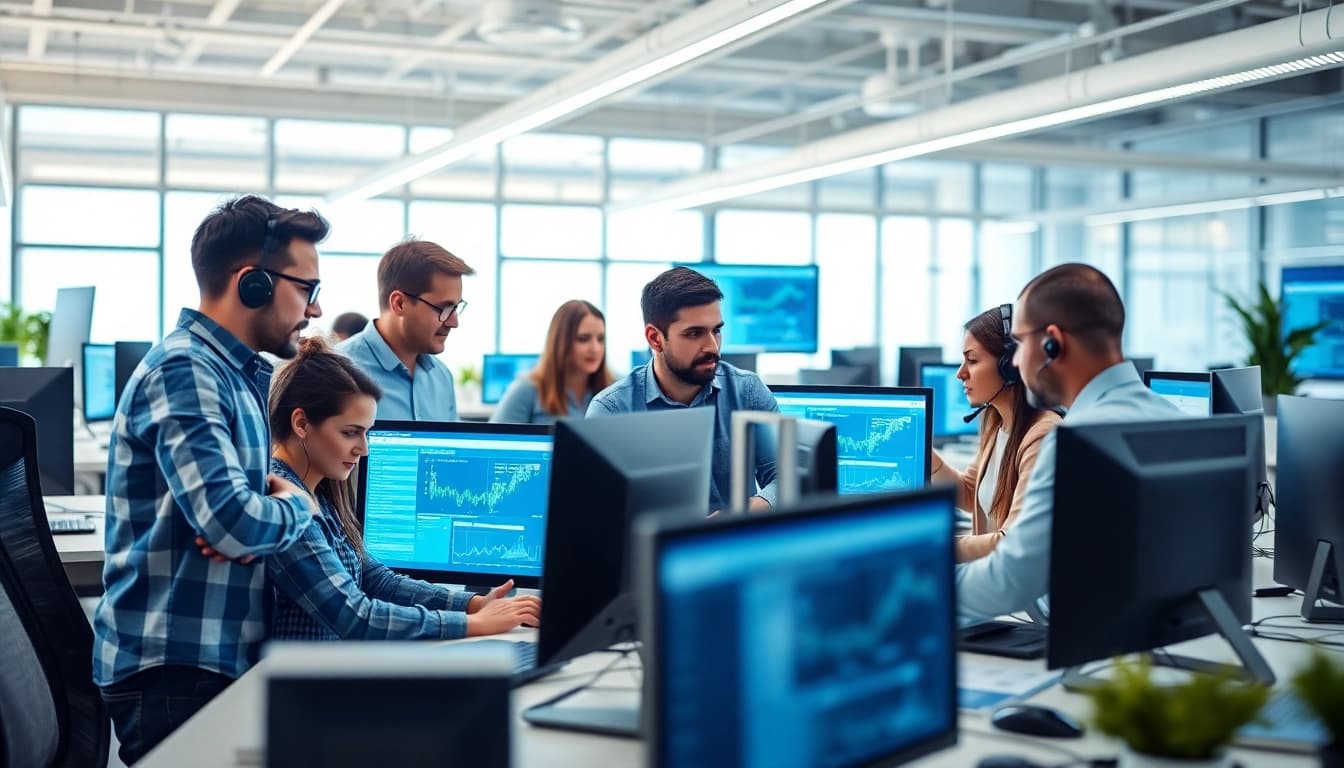 Enhance your business with expert it support for business showcased in a collaborative office scene.