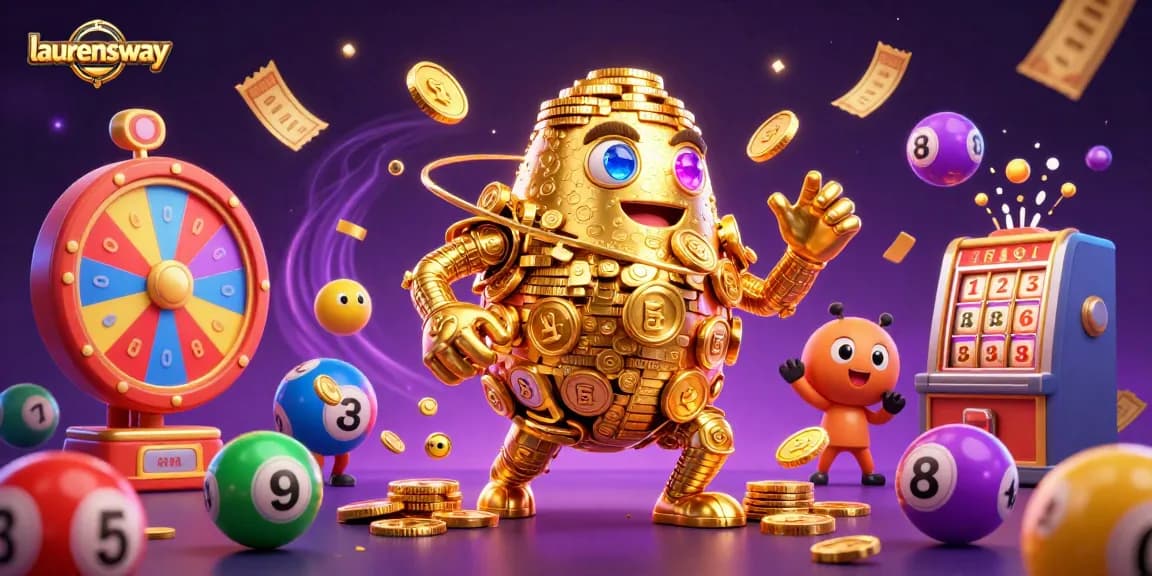 Experience laurensway excitement with dynamic lottery and casino elements in a rich 3D scene.