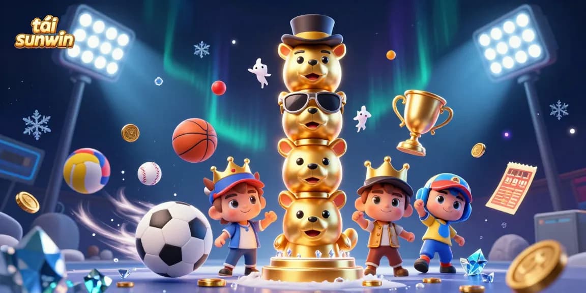 Engage in thrilling gameplay with tải sunwin showcasing a vibrant 3D casino illustration.