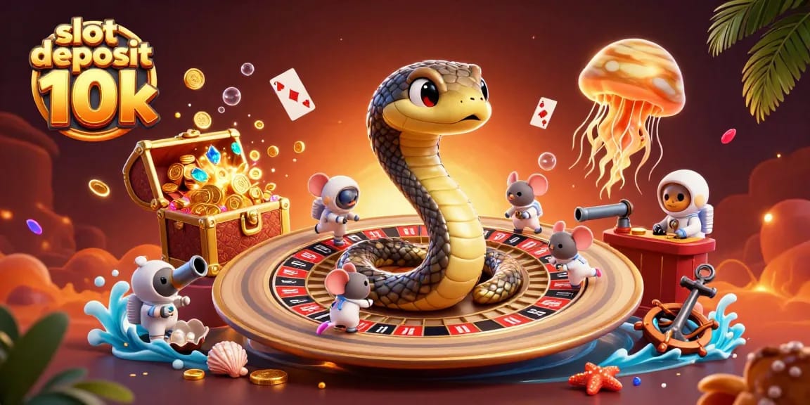 Experience the thrill with slot deposit 10k, featuring a 3D cosmic dealer and animated bets.