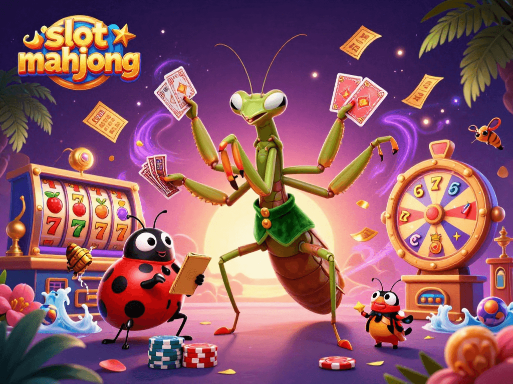Experience thrilling gameplay with slot mahjong in a vibrant casino scene filled with colorful game elements.