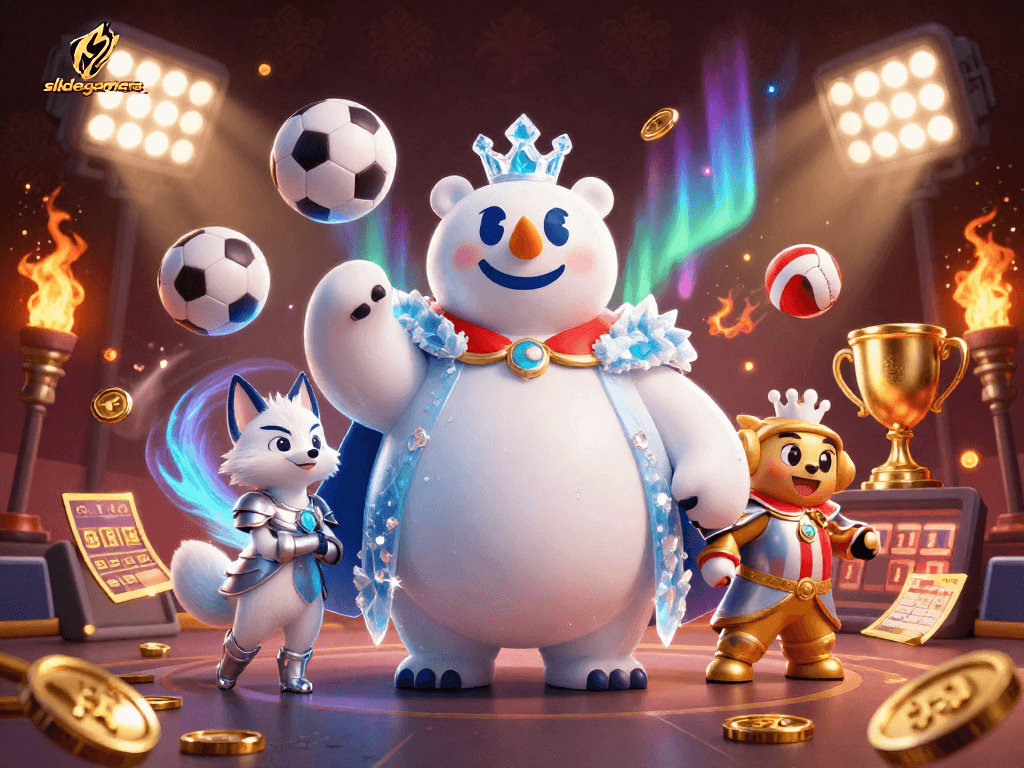Engage in thrilling betting action with slidegamers as the ice king polar bear and snow fox dominate the scene.