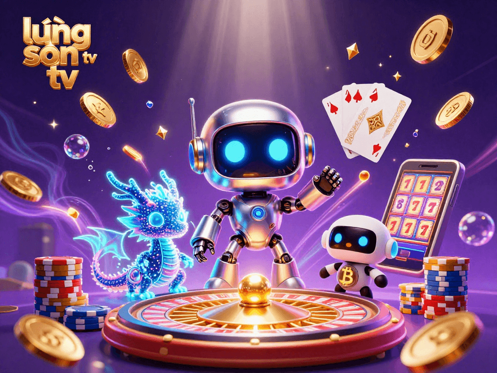 Experience thrilling gameplay at lương sơn tv with a vibrant casino scene filled with coins, cards, and fun!
