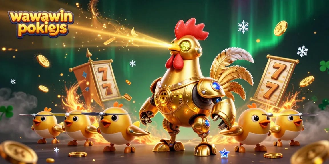 Play exhilarating wawawin pokies with golden rewards amidst dynamic and colorful gaming elements.