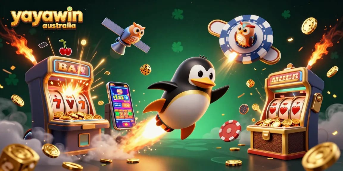 Experience the thrill of yayawin australia with a vibrant illustration of online gaming excitement.