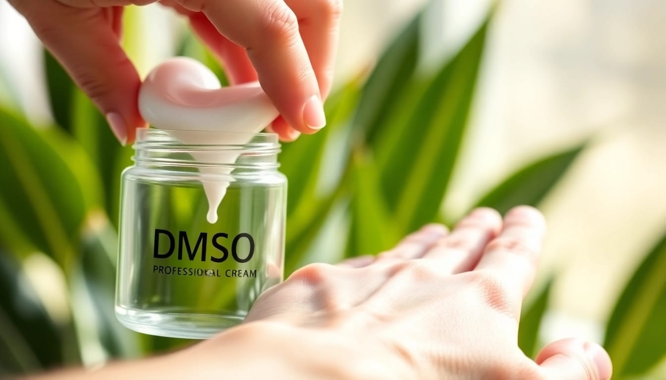 Apply dmso cream for relief from inflammation and pain on skin.