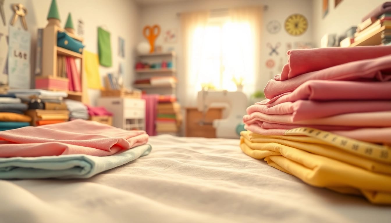 Stoffen online display of vibrant fabrics showcasing various textures and colors.