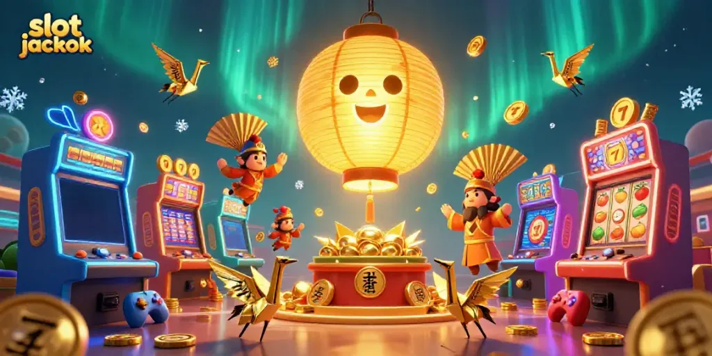 Engage in thrilling action at slot jackpot tables with vibrant characters and dynamic game elements.