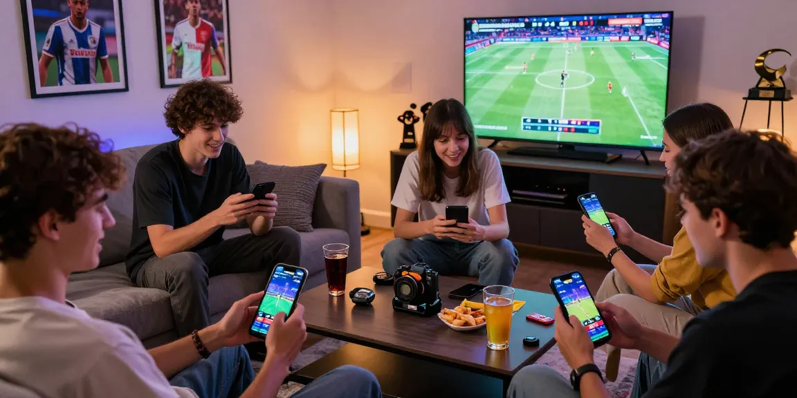 Bola88 gaming experience with friends enjoying sports betting on mobile devices.