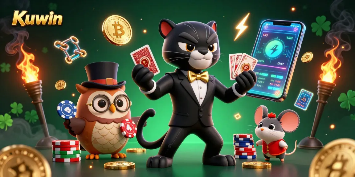 Experience thrilling gaming with Kuwin, featuring stylish characters and vibrant casino elements.
