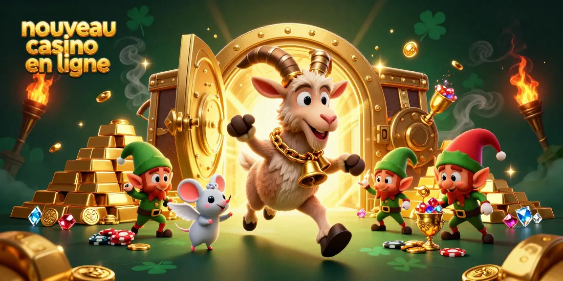 Nouveau casino en ligne : une scène festive avec Krampus et des elfes dans un casino animé.