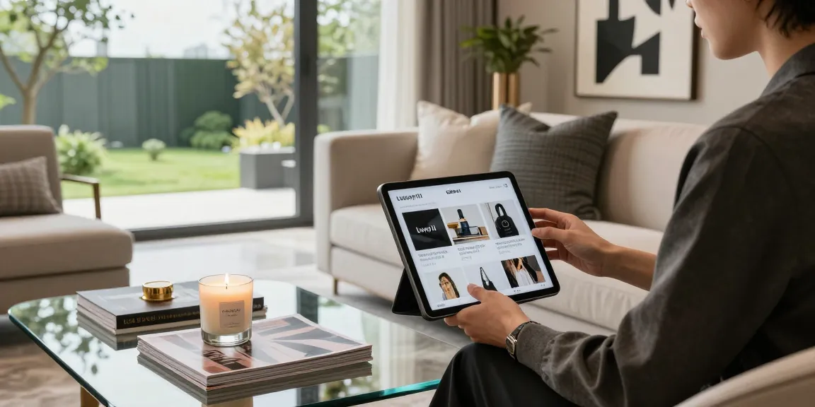 Interior rumah mewah dengan gaya kontemporer menampilkan produk luxury111 yang elegan.