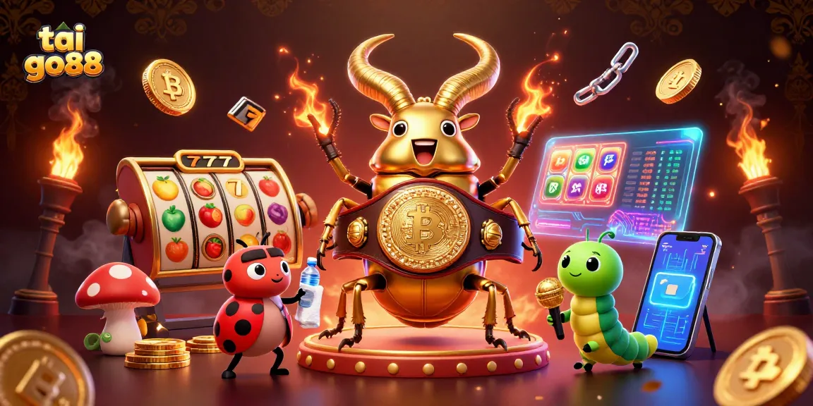Engage with tai go88's casino battles featuring golden stag beetles and dynamic slot symbols.