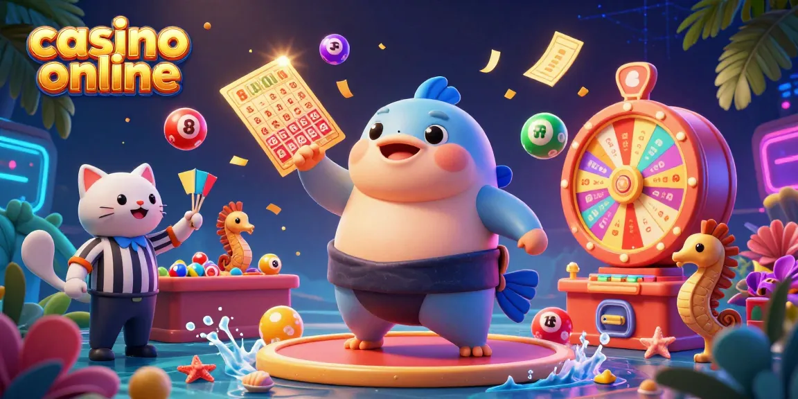 Gioca al casino online: illustrazione 3D di un fugu in un ambiente di gioco sott'acqua.