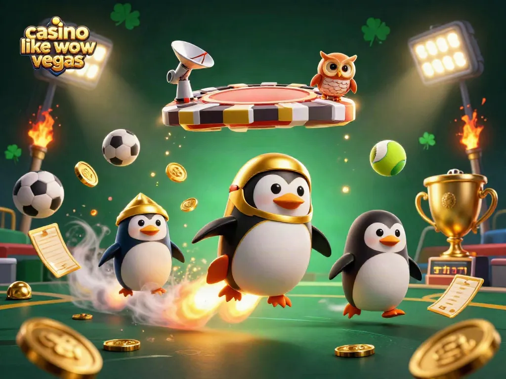 Experience thrilling gameplay at casino like wow vegas through a vibrant casino-themed illustration