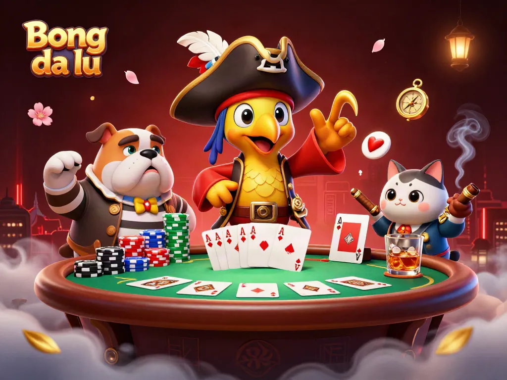 Bong da lu enthusiasts experience the lively atmosphere of a casino with colorful poker chips and vibrant gameplay
