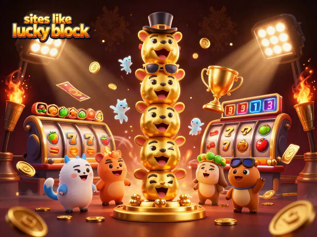 Discover exciting sites like lucky block with vibrant slots, jackpots, and casino accessories