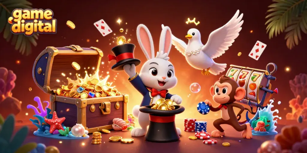 Engage in thrilling digital gaming experiences with captivating characters featured in a dynamic casino scene.