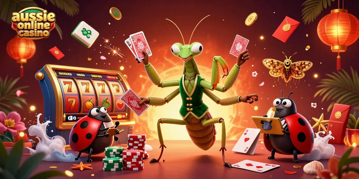 Engage with the vibrant Aussie online casino scene featuring dynamic characters and rich details.
