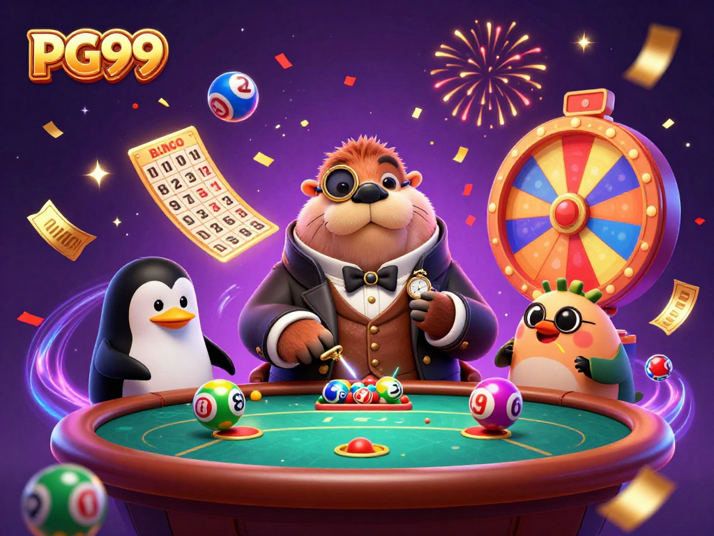 Experience thrilling gameplay at PG99 with a dynamic underwater casino scene featuring unique characters.