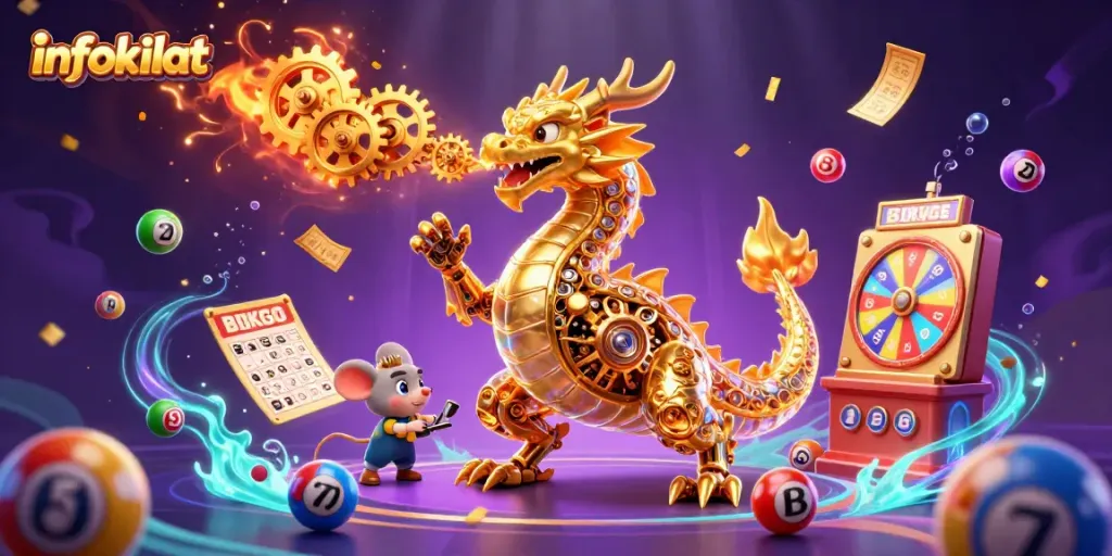 Engage with the thrilling lottery scene at infokilat, featuring dynamic gold dragon and lottery elements.