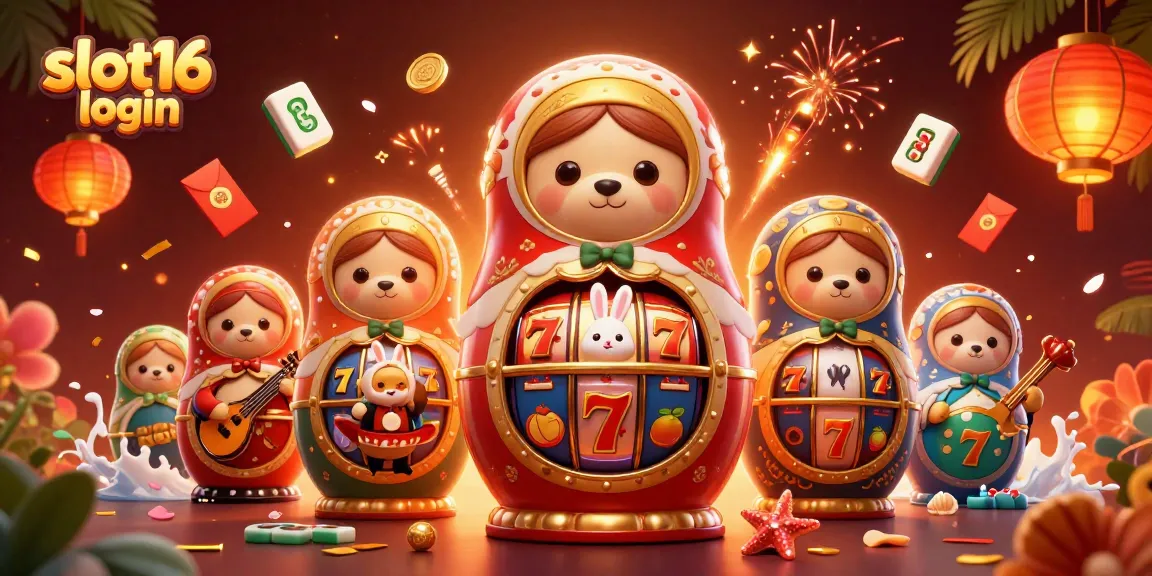 Engage in thrilling gameplay with slot16 login amid vibrant casino-themed characters and elements.