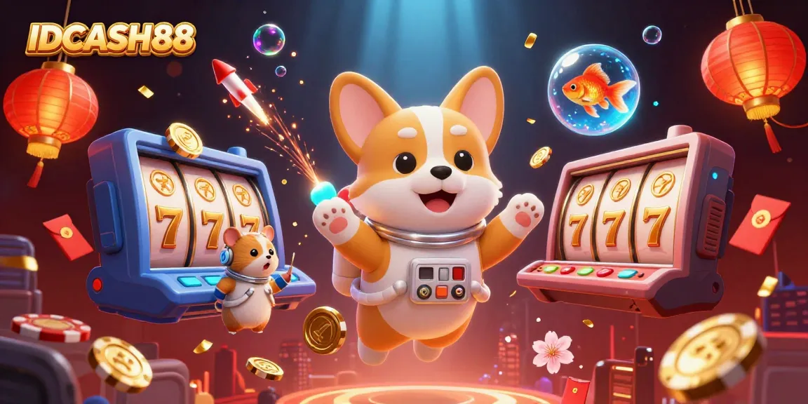 Play slot games at IDCASH88 with unique 3D characters showcasing a thrilling casino experience.