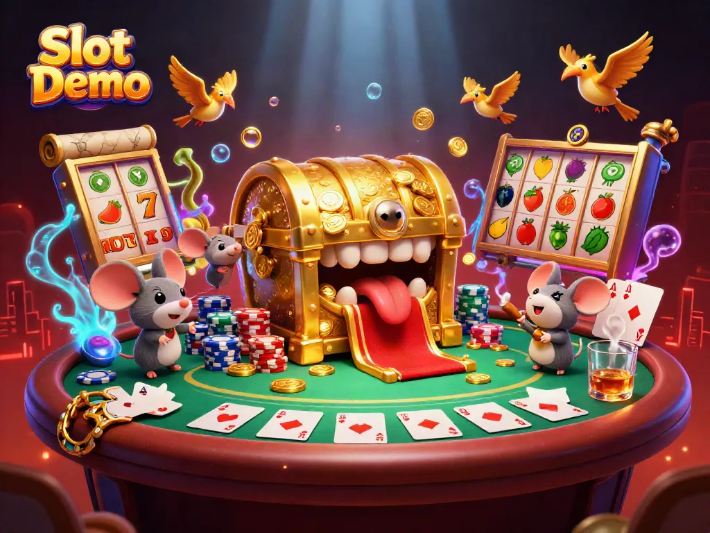 Spin and win with vibrant Slot Demo showcasing colorful reels and charming characters.
