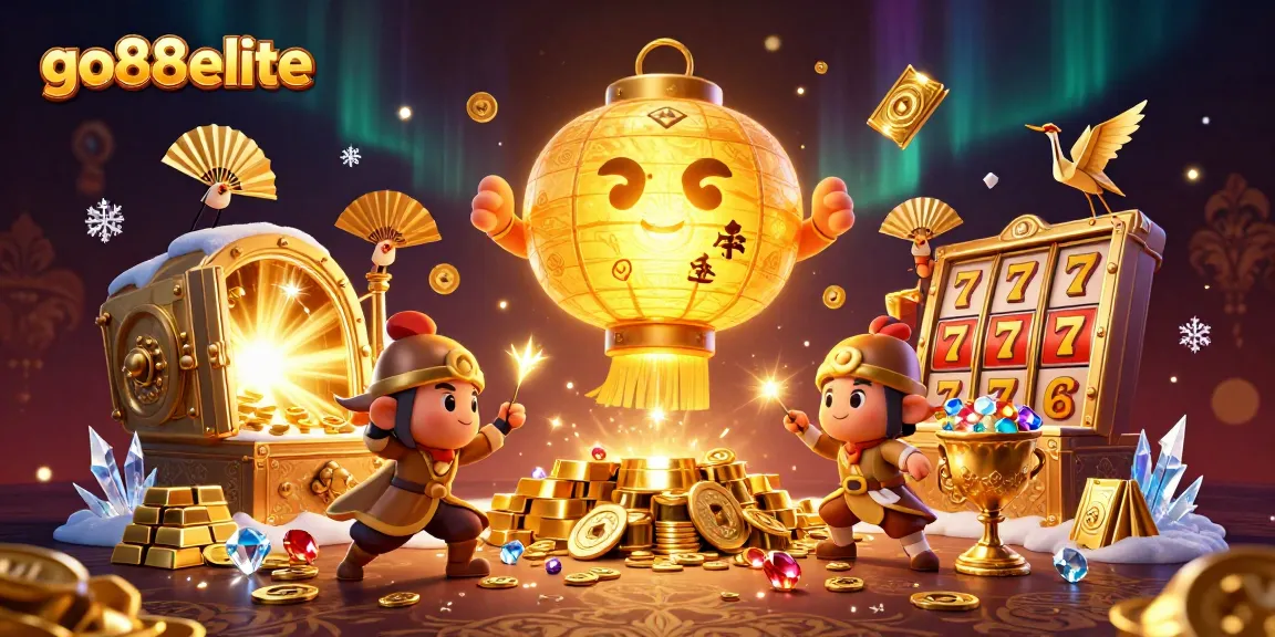 Experience the excitement of go88elite with vibrant spirits and gold treasures illuminating the casino!