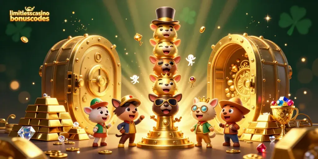 Experience winning chances with limitlesscasinobonuscodes in this vibrant casino-themed illustration.