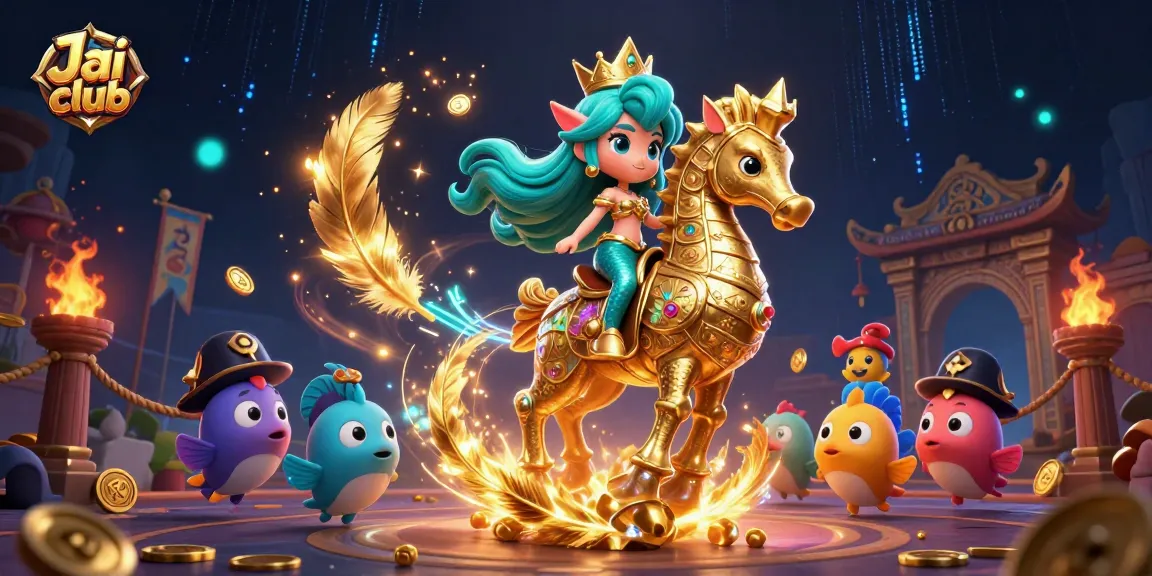 Experience the thrill at Jai club with vibrant 3D casino action featuring a mermaid and friends.