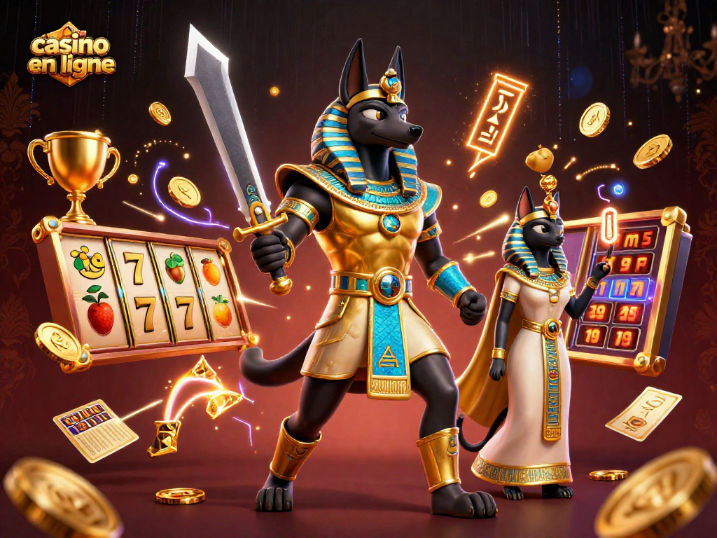 Jouez au casino en ligne avec Anubis et Bastet, profitez des jackpots et des rouleaux!