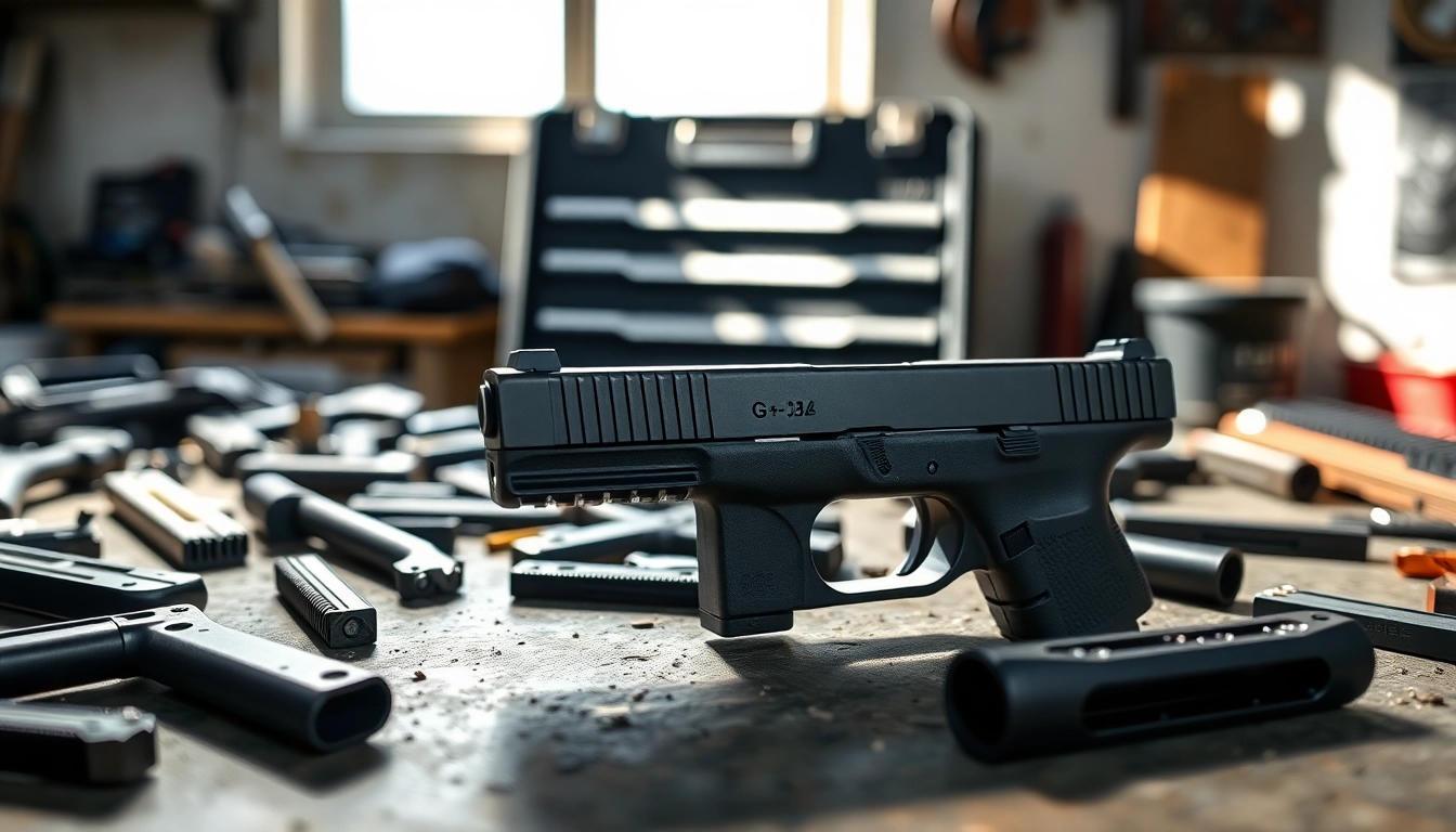 Showcase of an oem glock 26 slide intricate details highlighting craftsmanship