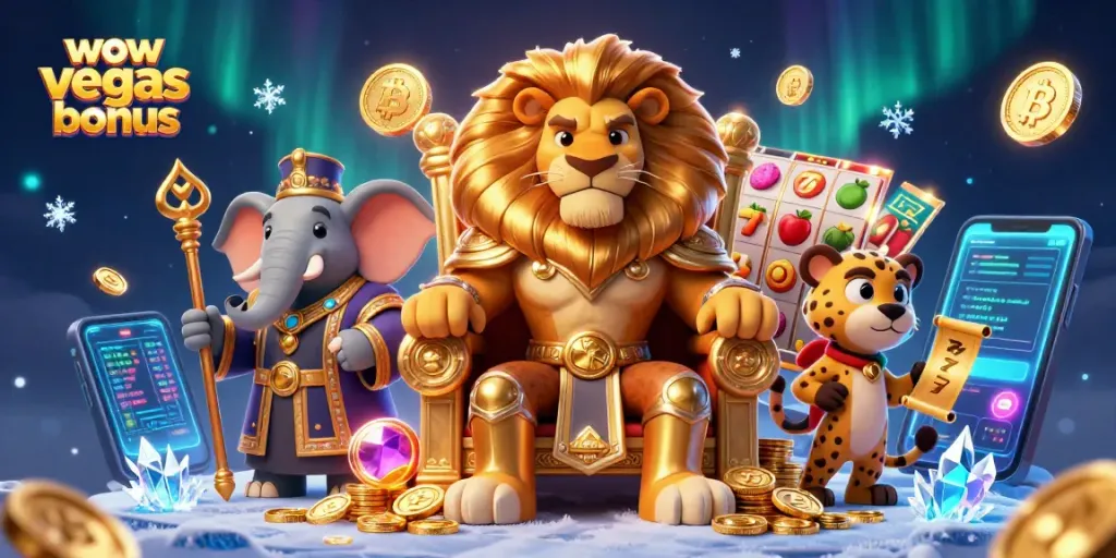 Engage with the wow vegas bonus and enjoy vibrant slots action in a dynamic casino scene.