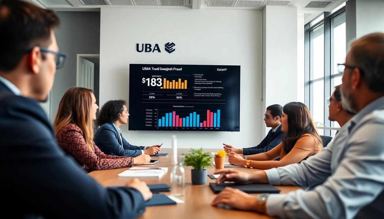 Addressing UBA fraud concerns during a cybersecurity meeting with professionals engaged.