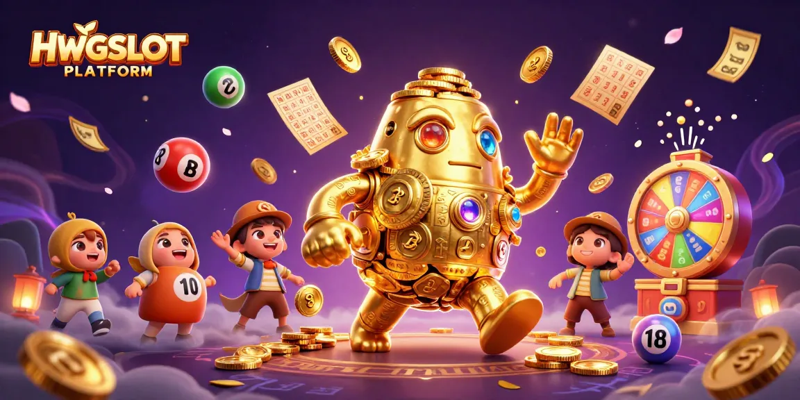 Experience winning fun with HWGSLOT PLATFORM’s vibrant gaming elements and golden golem.