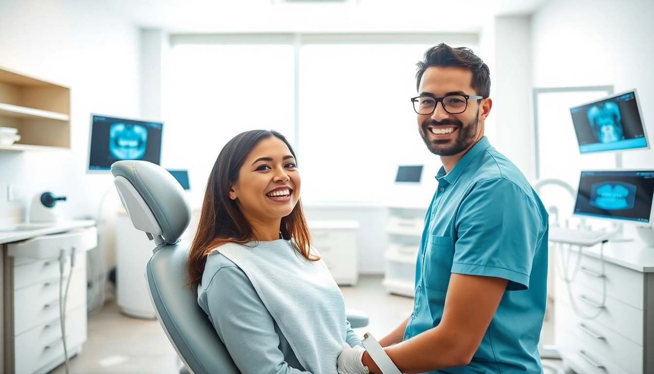 Orthodontist near by me providing a consultation in a bright, modern clinic setting.