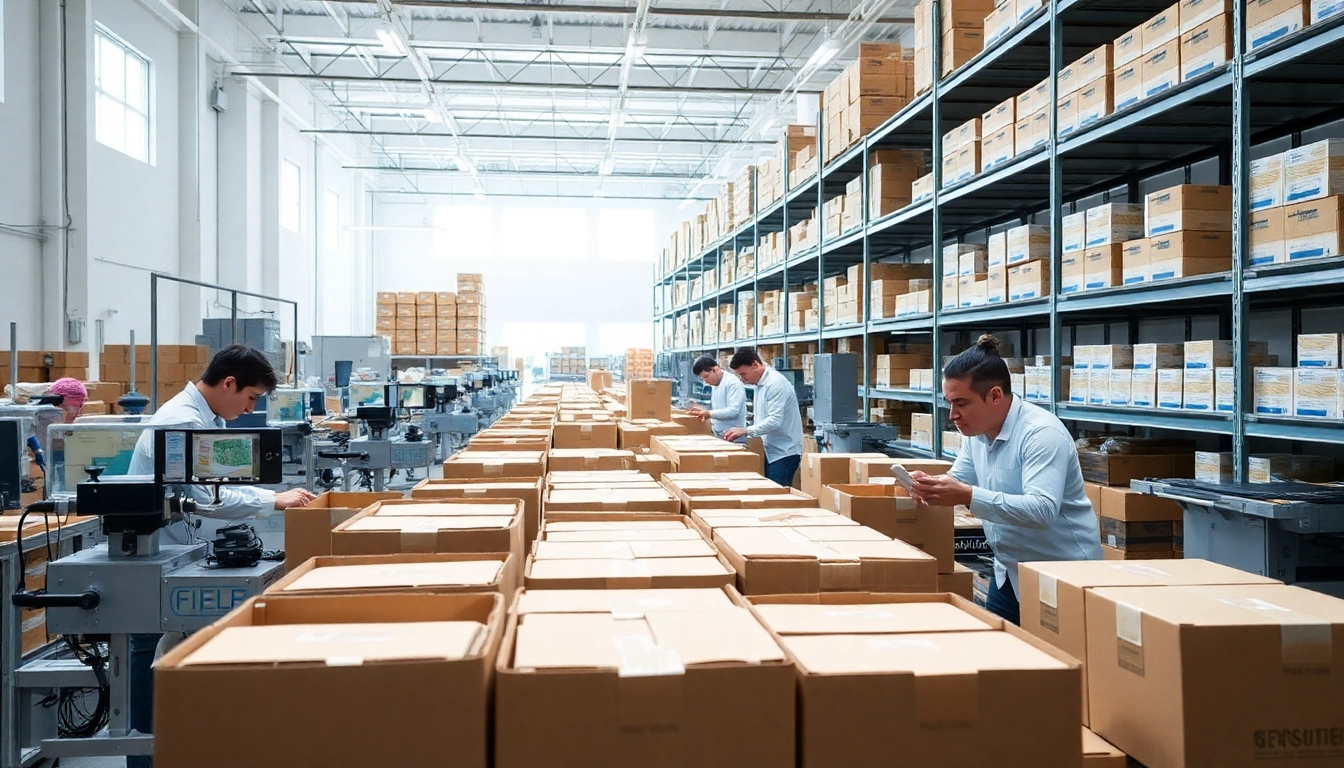 Co packing Chicago operation showing diligent workers amidst professional setup.
