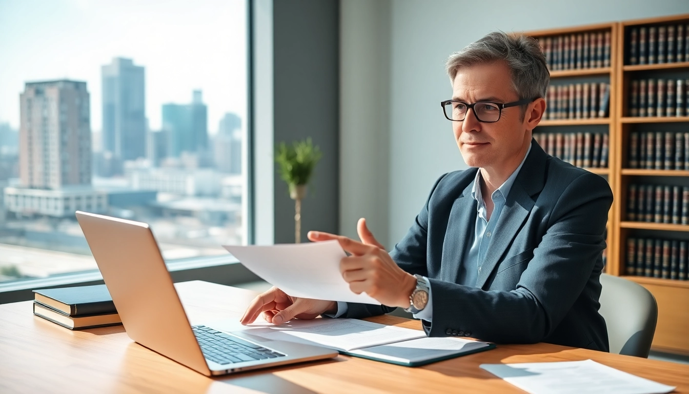 Estate Planning durch einen professionellen Planer am modernen Schreibtisch.