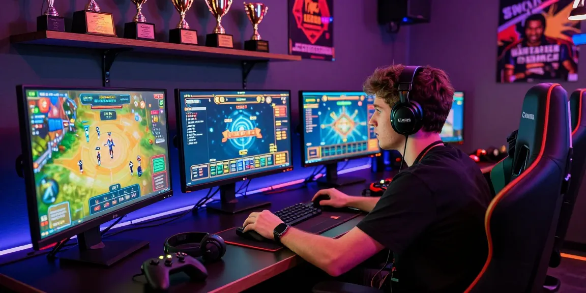 Pengalaman bermain Situs LUXURY12 dengan pengaturan gaming modern dan suasana kompetitif.