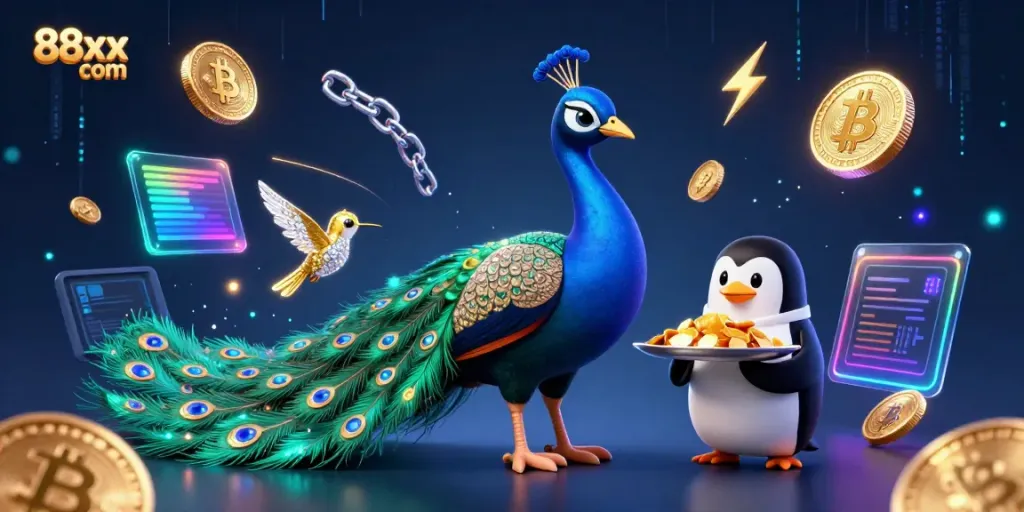 Experience thrilling wins with 88xx com in this vibrant casino-themed digital artwork.