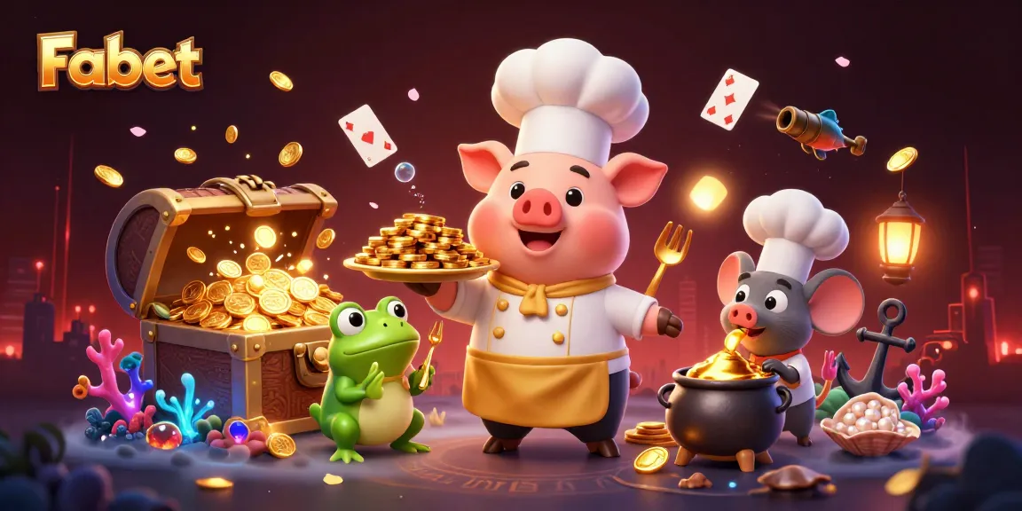 Fabet offers players a gourmet experience with gold coins, underwater treasures, and vibrant casino elements.