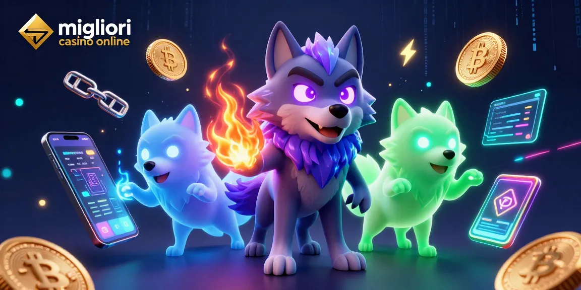 Scopri i migliori casino online in Italia con il lupo guida e simboli di criptovalute