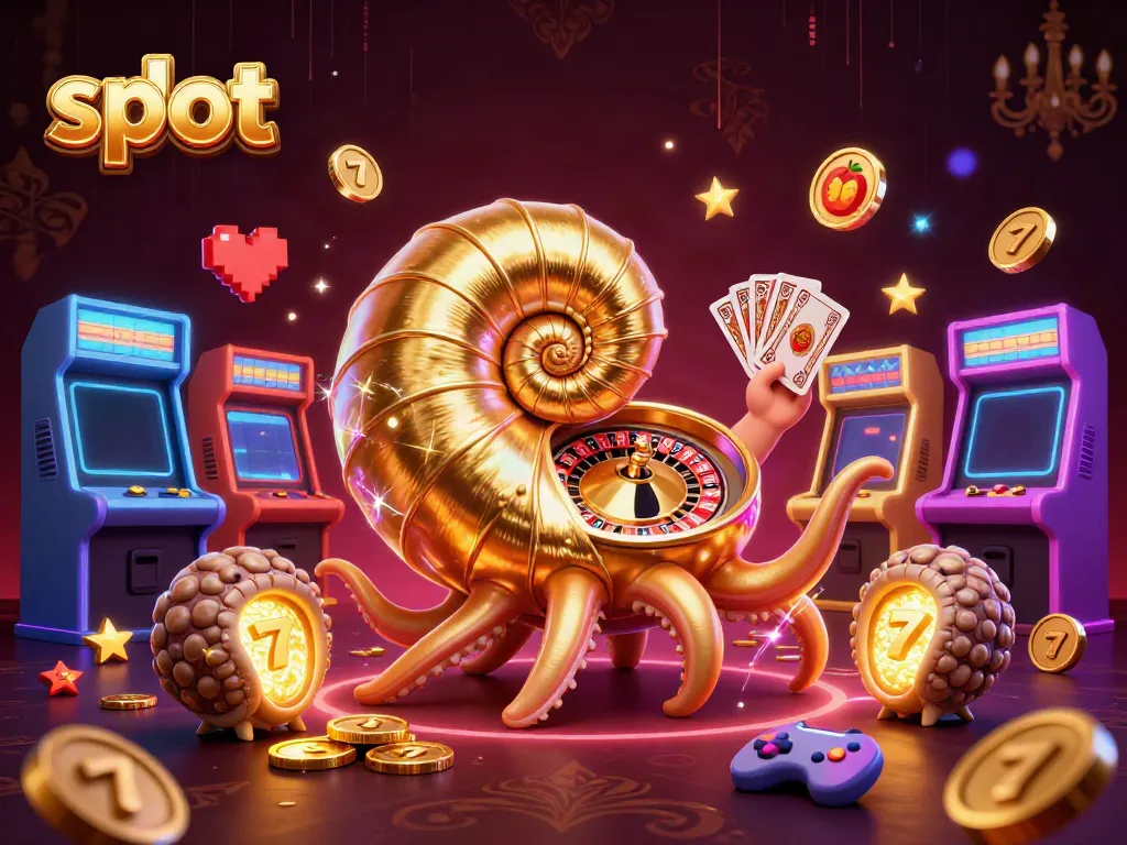 Memenangkan slot dengan simbol keberuntungan dan mesin pencari jackpot yang berkilau